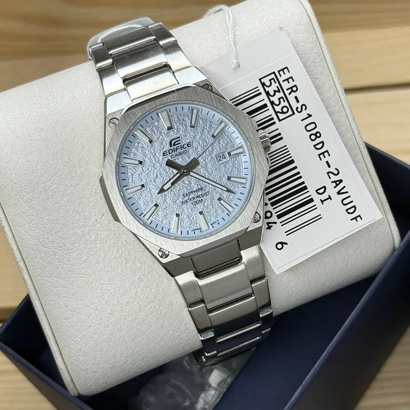 Casio Edifice Slim Line Textured Dial Men's Watch- EFR-S108DE-2AV